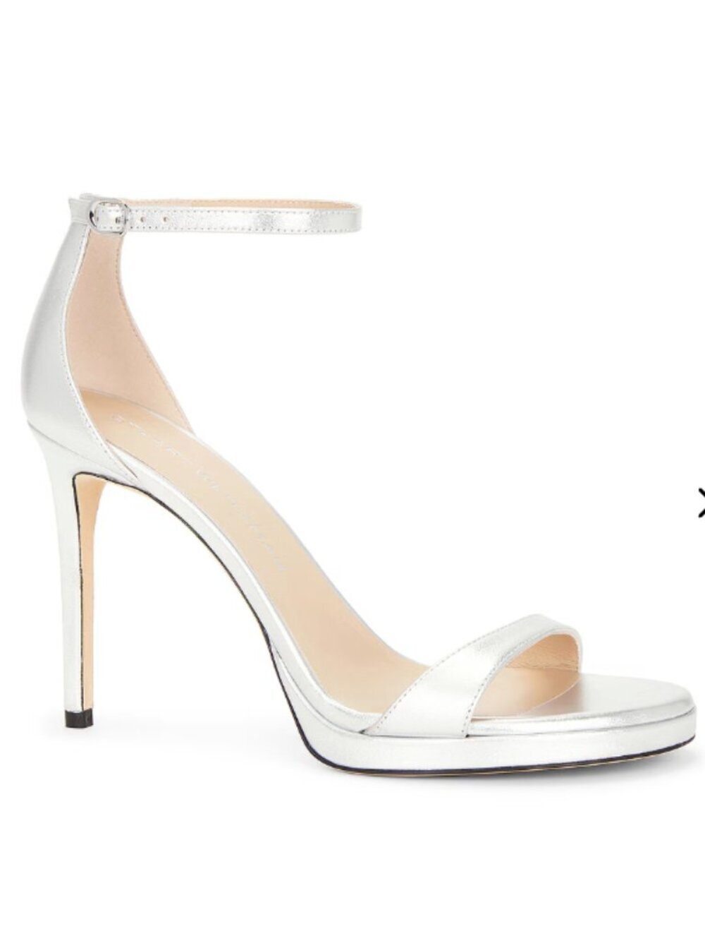 Stuart Weitzman Nudist Platform Sandal in Silver size 8.5
